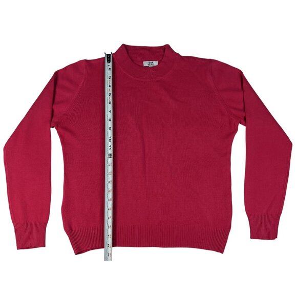 Tera Vera Womens XL Pink Sweater Rayon/Nylon Blend Crew Neck Long Sleeve Ribbed - Picture 4 of 8